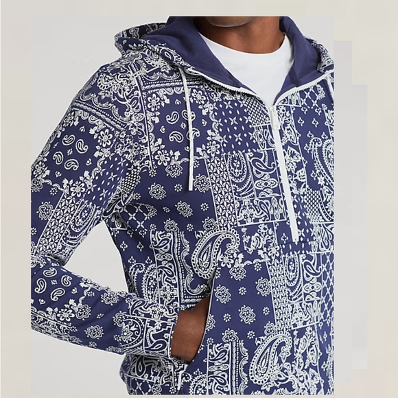 NWT RLX Golf by Ralph Lauren Bandana Print Hoodie Men’s Size Small